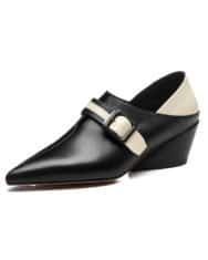 Pointed Toe Heeled Loafers - Image 4