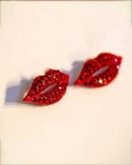 Studded Lip Pattern Earrings - Image 3