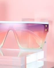 Star Pattern Big Square Frame Sunglasses - Image 3