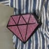 Diamond Shaped Glitter Chain Crossbody Bag
