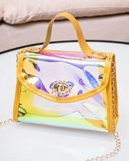 Laser Colorblock Chain Satchel Bag - Image 3