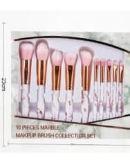 10PCS Marble Handle Makeup Brush Set - Image 3