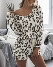 Leopard Print Long Sleeve Pajamas Set - Image 4