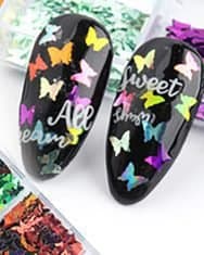 1Box Colorful Butterfly Tropical Shaped Nail Art Decoration - Image 3