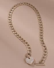 Heart Pattern Beaded Chain Necklace - Image 3