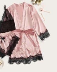 3PCS Lace Trim Satin Sexy Sleepwear - Image 4