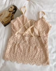 Lace Solid Spaghetti Strap Top