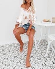 Tie Dye Print Long Sleeve Casual Top - Image 4