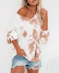 Tie Dye Print Long Sleeve Casual Top - Image 3