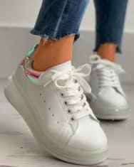 Laser Lace-up Casual Sneakers - Image 2