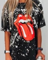 Splatter Paint Lip Print T-Shirt - Image 4