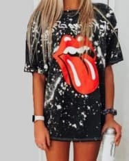 Splatter Paint Lip Print T-Shirt - Image 5