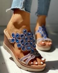Studded Platform Wedge Casual Slingback Sandals