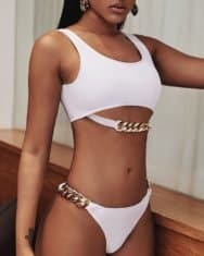 Chain Detail Sleeveless Tankini Set