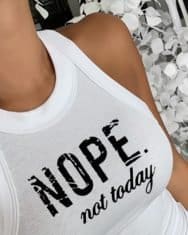 Letter Print Round Neck Casual Tank - Image 3
