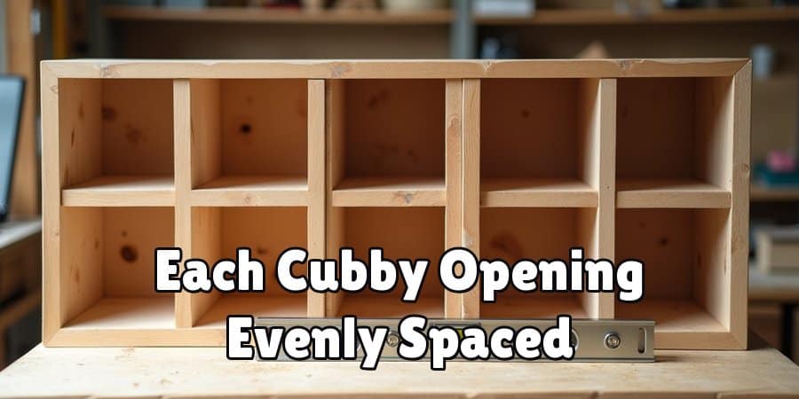 Each Cubby Opening Evenly Spaced