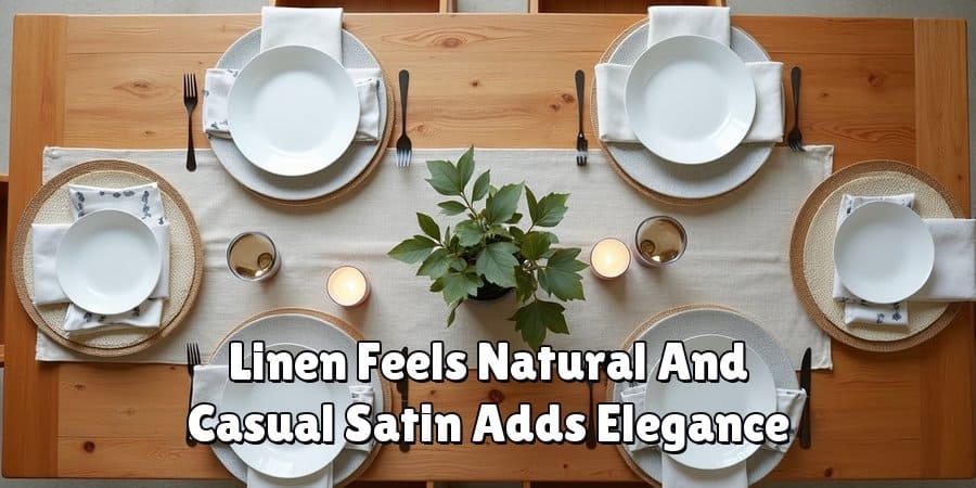 Linen Feels Natural And Casual Satin Adds Elegance