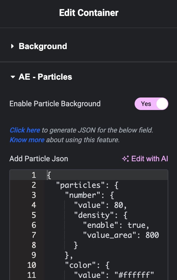 AE Particle Background
