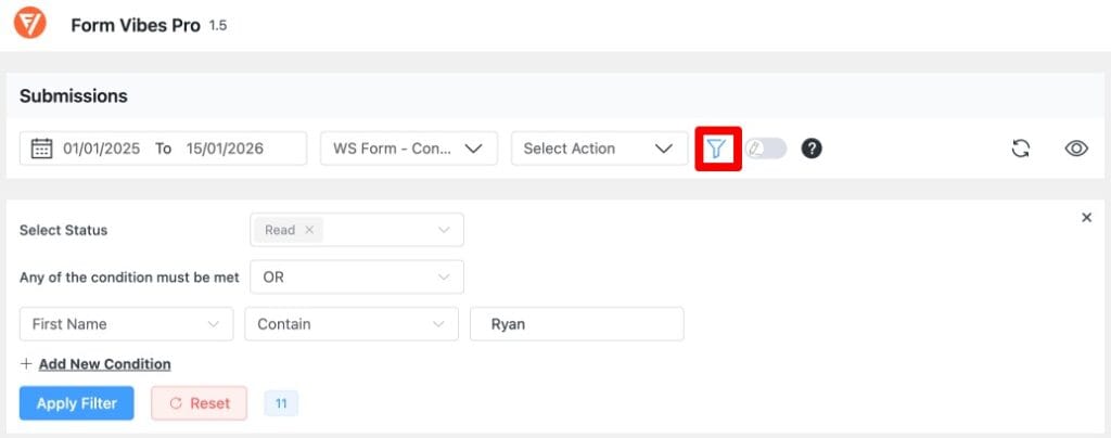 Form Vibes: Apply Filters on Form Data