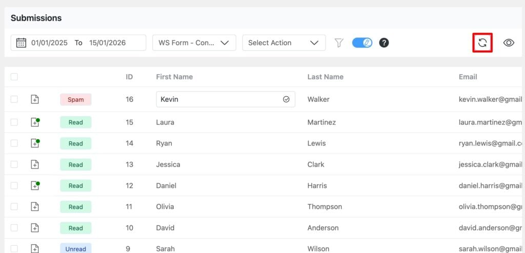 Form Vibes: Refresh Form