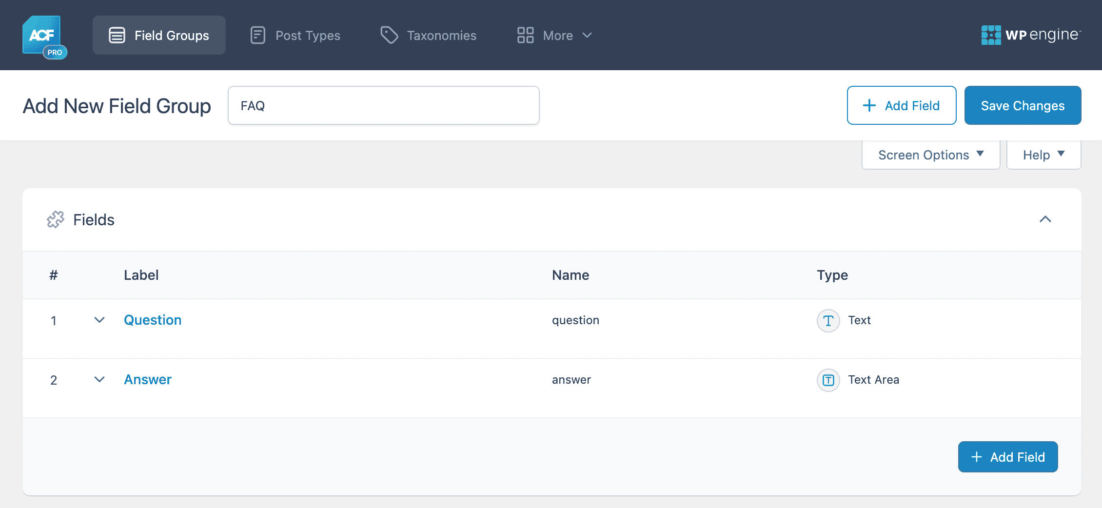 Create Custom Field in ACF