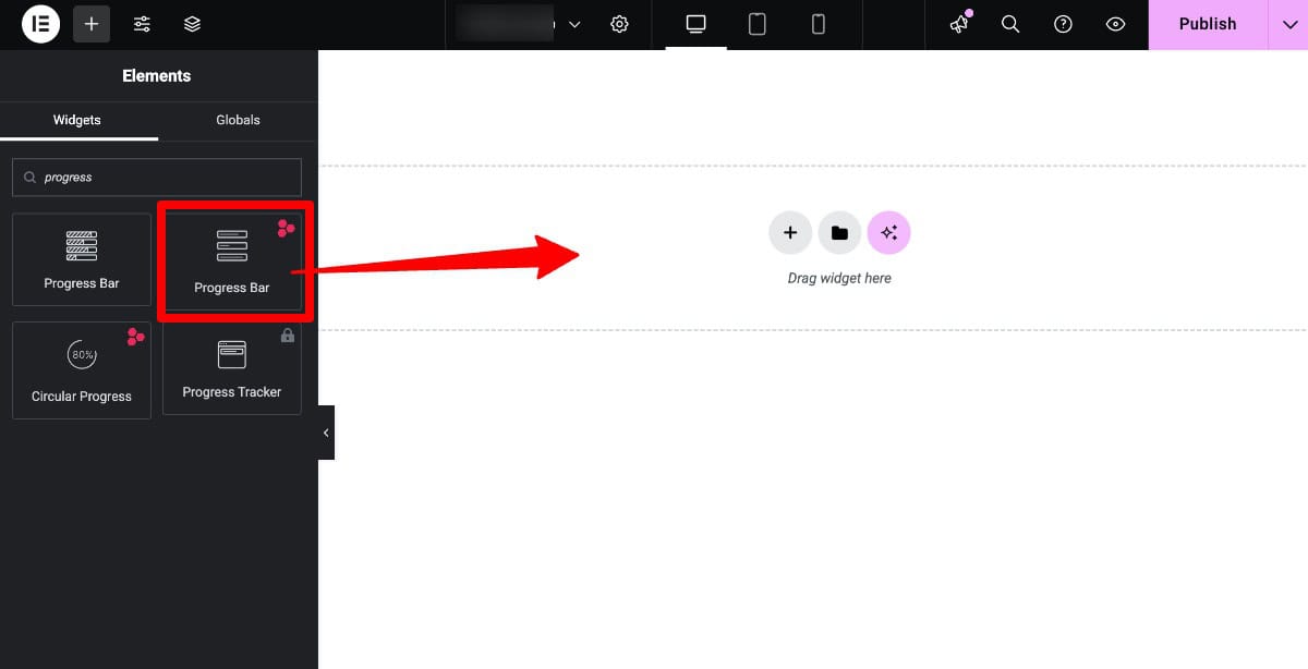 Add Progress Bar in Elementor