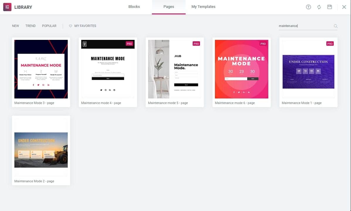 Select Template From Library