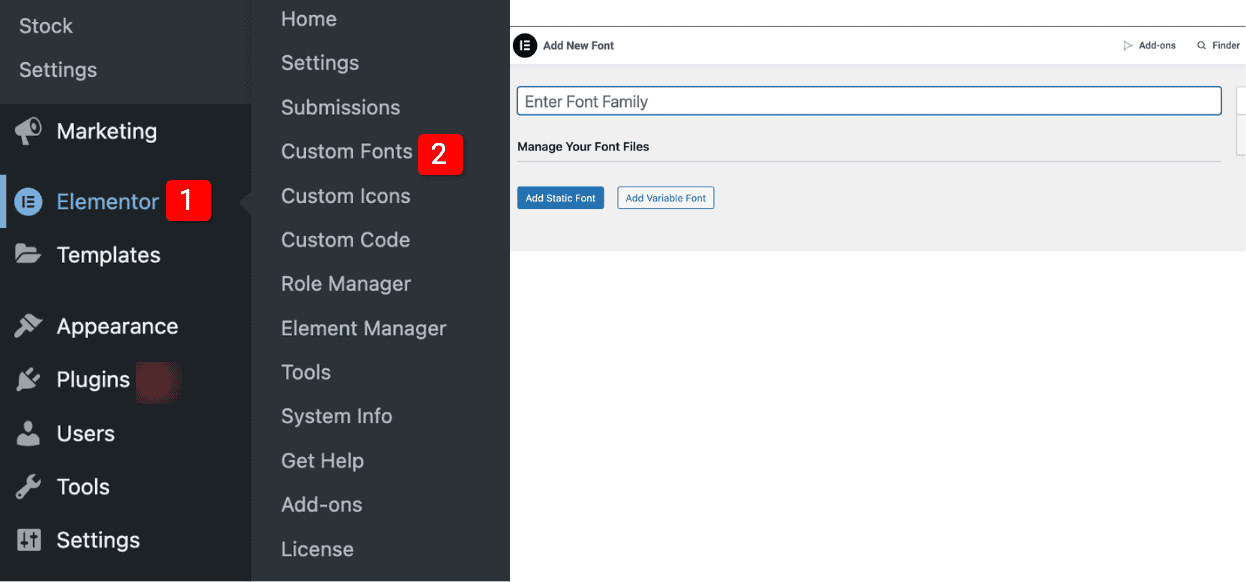 Add Custom Fonts in Elementor