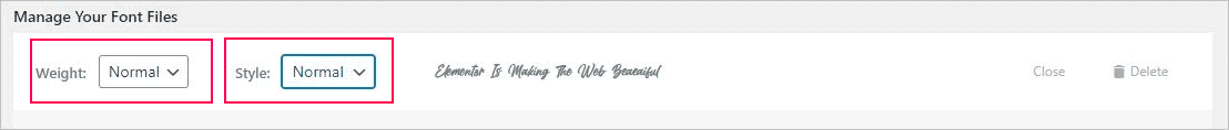 Customize Uploaded Font in Elementor