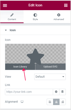 Upload Icon From Library