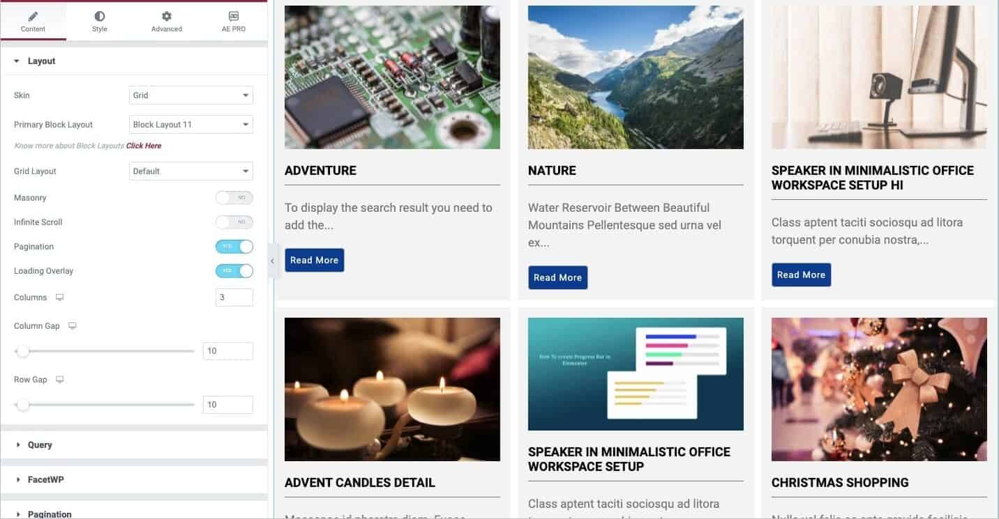 Use Post Block Adv widget in Dynific Addons for Elementor