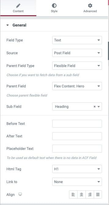 ACF Flexible Content Elementor 6