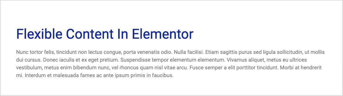 ACF Flexible Content Elementor Demo