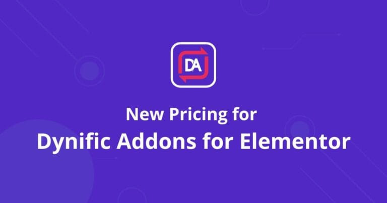New Pricing for Dynific Addons For Elementor