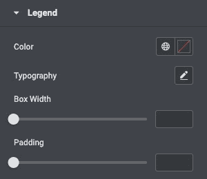 Chart: Legend Style Settings