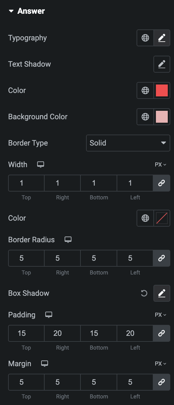FAQ: Answer Style Settings