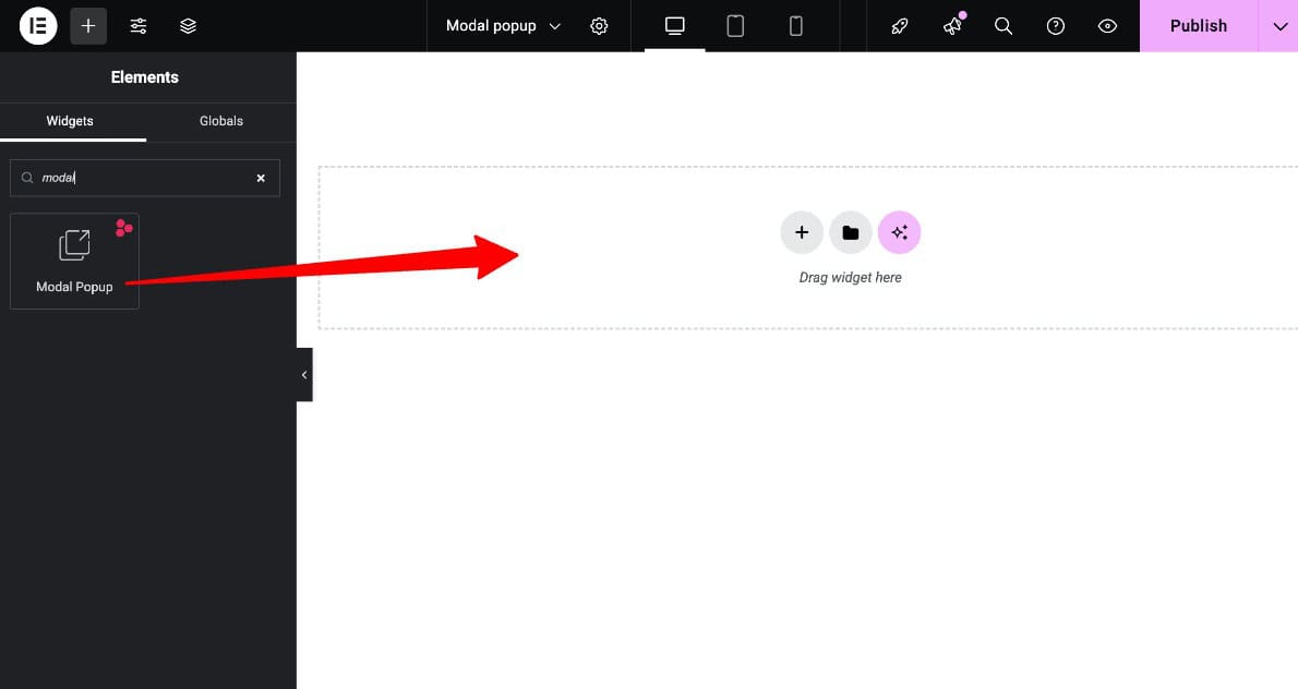 Add Modal Popup in Elementor