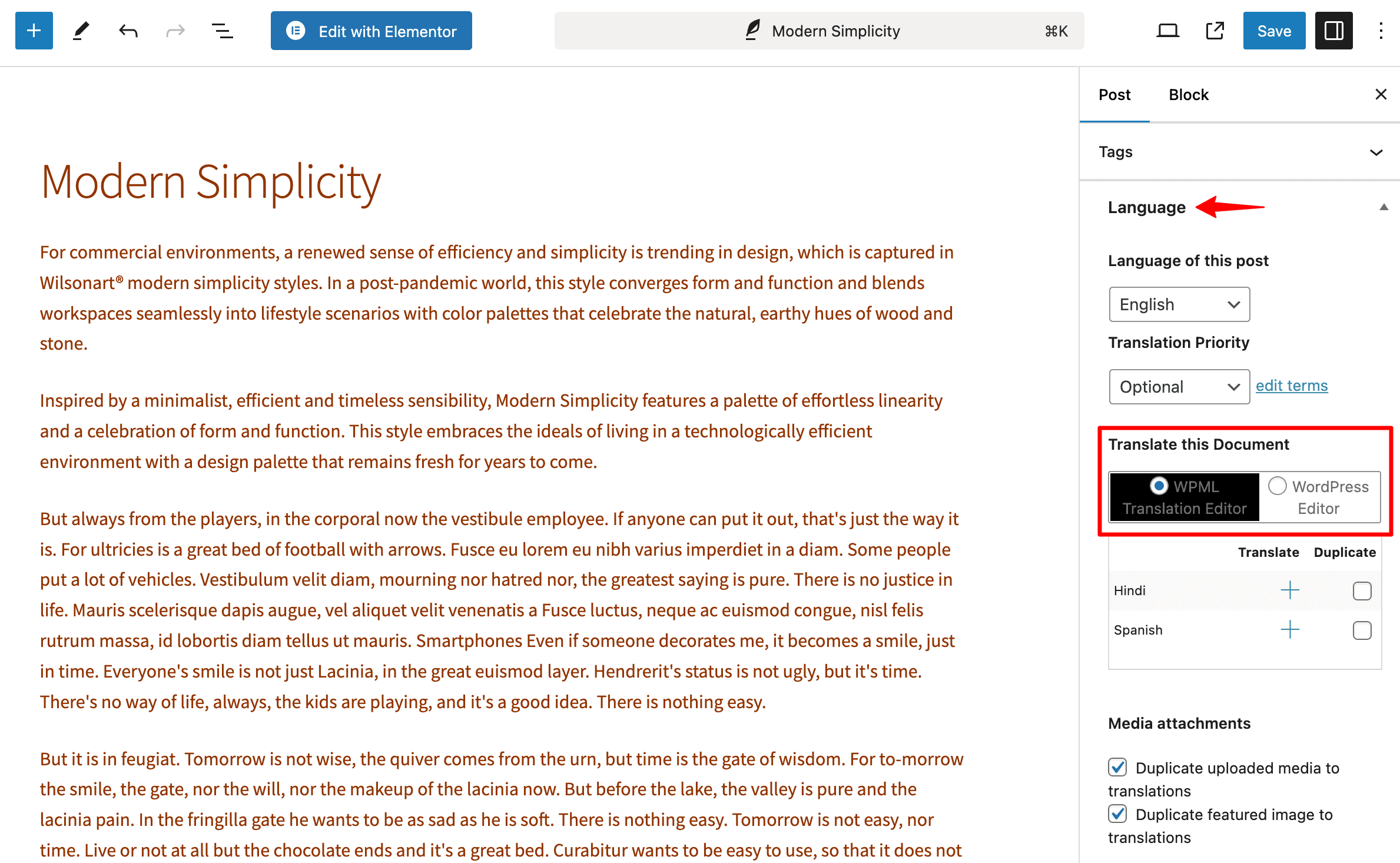 Translate Post From Single Post Page
