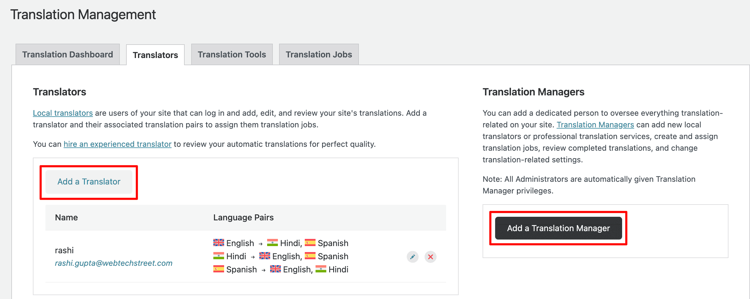 WPML: Add Translator