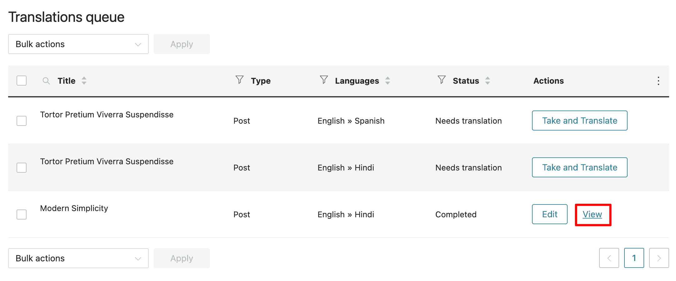 WPML: View Your Translation Settings