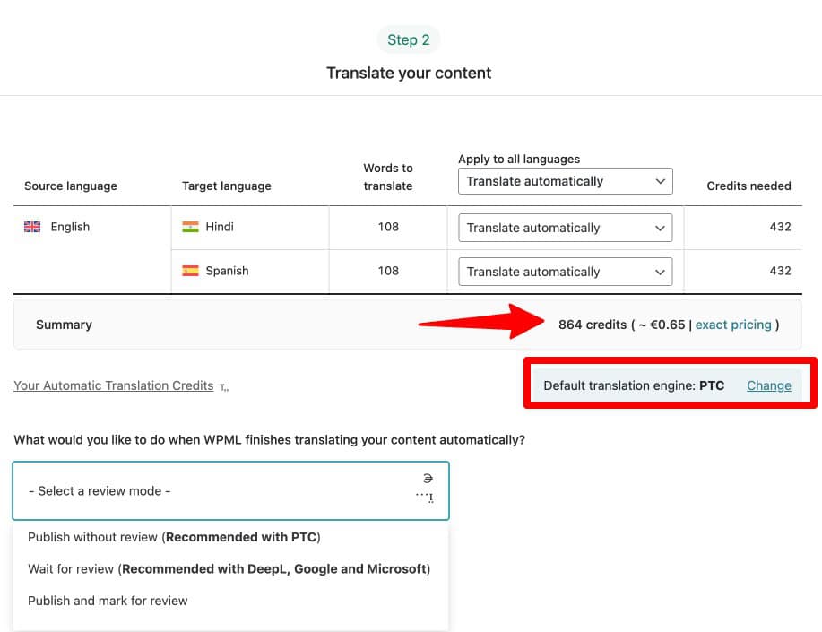 WPML Translation Dashboard: Choose Translation Method