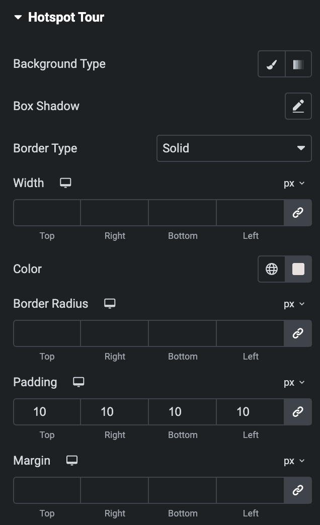Image Hotspot: Hotspot Tour Style Settings