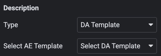 Info Group: Description Content Settings(DA Template)