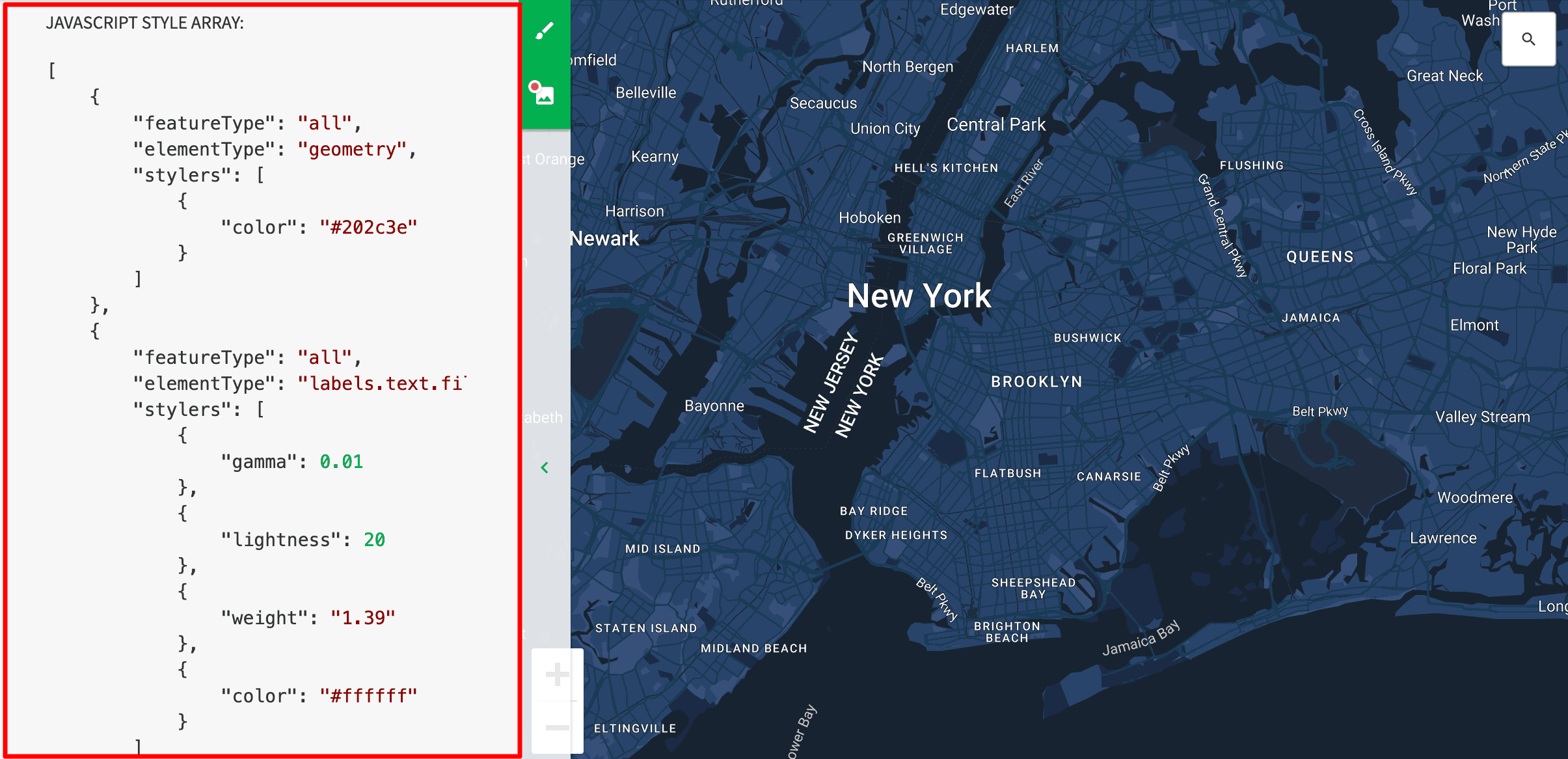 Google Map: Snazzy Map Style