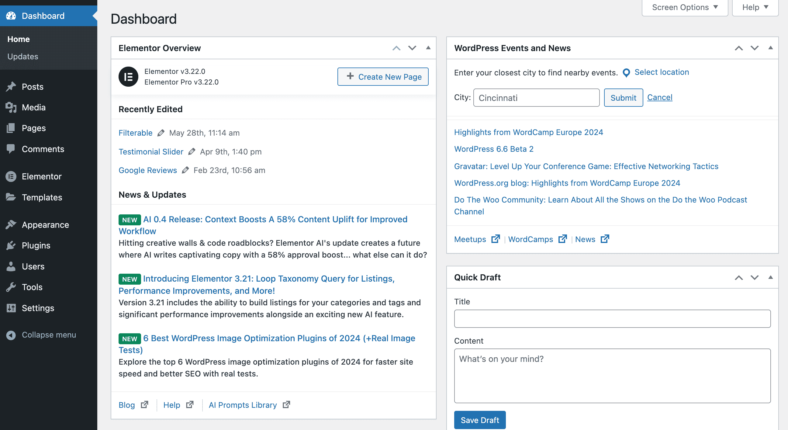 WordPress Admin Area: Default Font