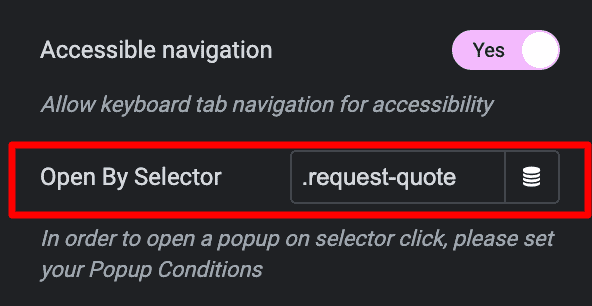 Add Class Name to Integrate Popup with Button