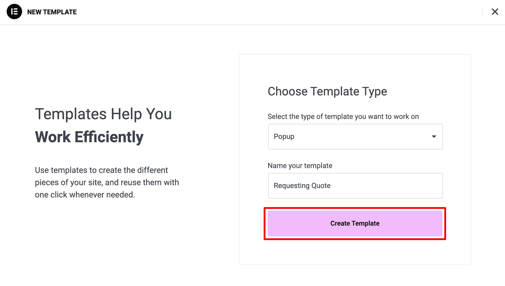 Give Name to Elementor Popup