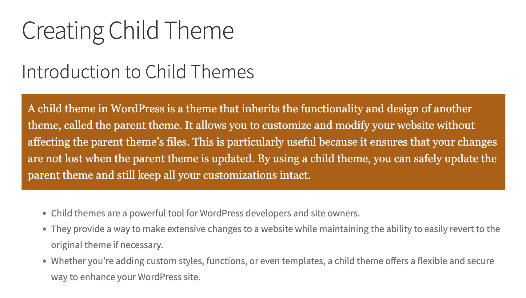 After Applying Style Using Child Theme in WordPress