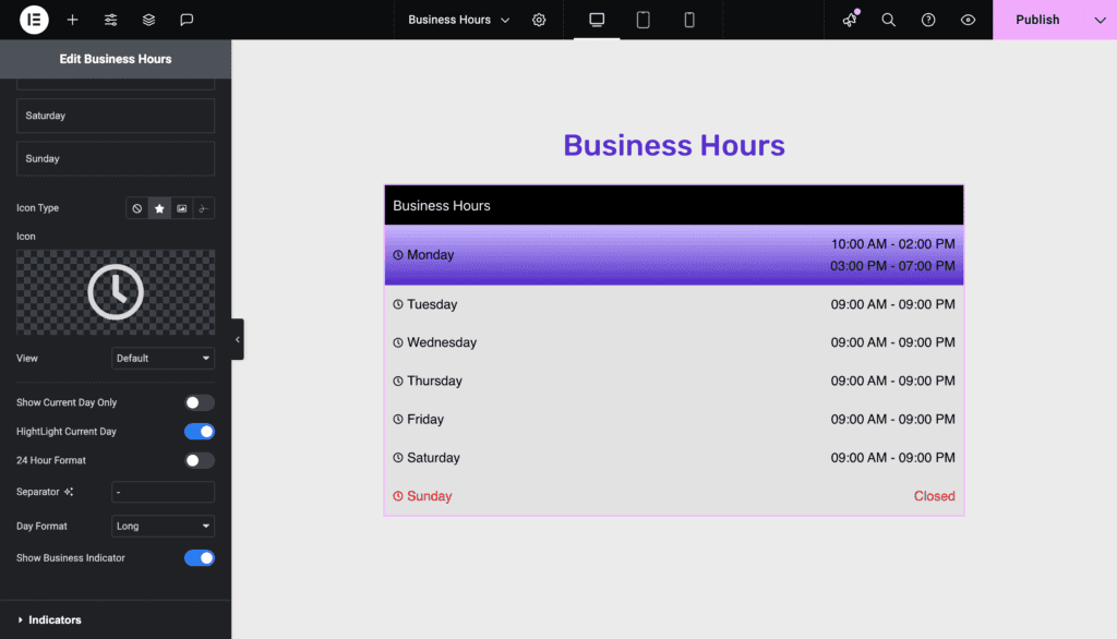 Business Hours: Multiple Settings