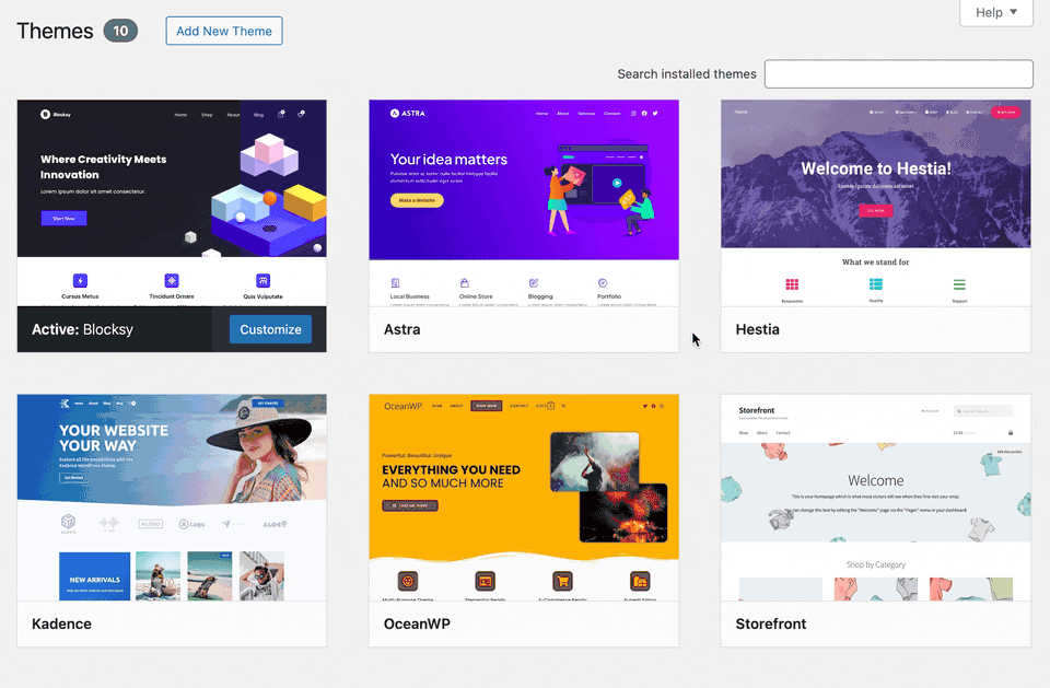 Delete WordPress Theme